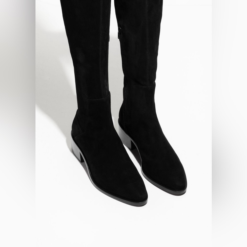 & OTHER STORIES | over the knee suede black boots | EUR 38 / US 7.5-8